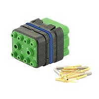 Eaton Souriau-Sunbank 8MQ2M9910PNE Modular Connectors - Push Pull MQuick module, sealed, with male crimp contacts