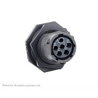 Đầu nối hạt đai ốc chặn & kẹp giữ, không có vỏ bảo vệ phía sau, với 6 tiếp điểm PCB cái, chuẩn IP68/69K khi chưa kết nối Eaton Souriau-Sunbank UTSX710D98S32