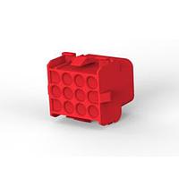 Vỏ giắc nối cọc chân và socket 12 vị trí màu đỏ đạt chuẩn UL94V-2 AMP Connectors - TE Connectivity 1-480709-2