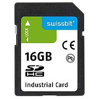 Thẻ SD Công nghiệp SD Card, S-600, 16 GB, Bộ nhớ Flash SLC, -40C đến +85C Swissbit SFSD016GL1AS1TO-I-QG-221-STD