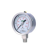 INSIZE 5209-C7D2L1W1R11 Bourdon Tube Pressure Gauges (Liquid Filled) (0~10 bar / 0~150 psi, 1/2 BSP, Ø100 mm)