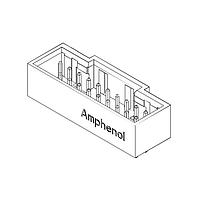 Amphenol Commercial Products G823J201341CHR Shrouded Box Header For USB 3.0,2.0mm Pitch STR DIP,2x10Pin,30u" Gold,NY9T,Blue,Latch Type,Removed#20Pos,Tail=2.8mm