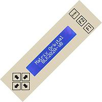 Matrix Orbital BLK202A-WB ມົດູນຈະຫລັກສະຕິກອັກສອນ LCD ພື້ນຫຼັງສີຟ້າ ຕົວອັກສອນສີຂາວ