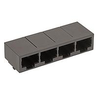 Molex 43223-6128 Ganged RA 6/4/4 RJ-11 flangeless ganged