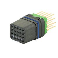 Eaton Souriau-Sunbank 8MQ2M2022UAE046 Modular Connectors - Push Pull MQuick module, sealed, with female straight PCB contacts, tin lead plated