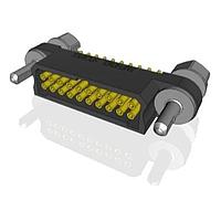Amphenol Socapex MHDAS2F020YDE50 Connectors Micro HDAS 20 female straight pc tail contacts20 position socket1.27 mm 2 row straight