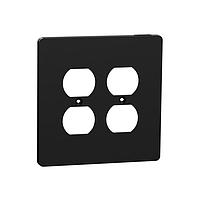 Square D SQWS422012BK Cover Frame 2 G  MID+ 2 DUPLEX OUTLET WALL PLT BK