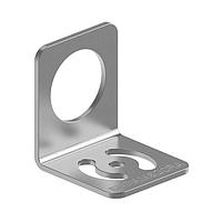 Banner Engineering SMBAMS30RA Fixing Elements Bracket: 30 mm Right-Angle; Material: 12 Gauge cold rolled steel; Curved mounting slot for versatility/orientation