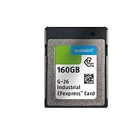 Thẻ CFexpress Công nghiệp Thẻ CFexpress, G-26, 80 GB, Flash 3D PSLC, -40C đến +85C Swissbit SFCE080GW1EB4TO-I-6F-11P-STD
