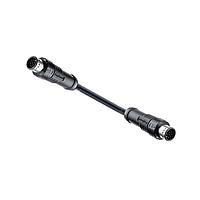 Amphenol LTW MSDS04ML-SDSML-PD005 Sensor Cables / Actuator Cables Circular Metric Connector MPronto-12 (M12 Push Pull), D Code, Metal, 4A, 04 pins, Male Connector, Male Contact, Straight-to-Straight, Overmolded Double Ended, Length 5000mm, IP68 Mated