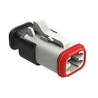 Amphenol SINE Systems AT06-4S-SR02WHT Plug 4 Position, Plug, Socket, SR02 Strain Relief (Reduced Diameter Seal), White Body