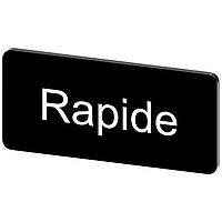 SIEMENS 3SU19000AC160GL0 Labeling Plate, Rapide INSCR. LABEL, BLACK 12.5 X 27MM, RAPIDE