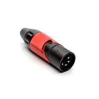 Amphenol Audio AX4MB2M ຕົວເຊື່ອມຕໍ່ 4P PIN M PLUG BLK W RED MRK SLEEVE