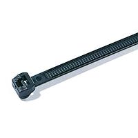 HellermannTyton 118-00066 Serrated, Outside Outside Serrated Cable Tie, 15.2" Long, 18lb Tensile Strength, PA66HS, Black, 100/pkg