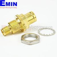 Fairview Microwave  SM3323 Push-On 3.5mm Male to 3.5mm Female Bulkhead Adapter (34 Ghz)