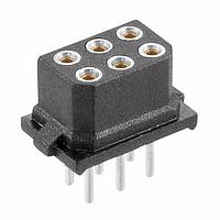 Harwin M80-8500642 Receptacle 3+3 POS DIL FEMALE VERT TIN