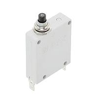 E-T-A Circuit Breakers 3400-IG8-P10-15A Circuit Breakers Single pole thermal-magnetic circuit breakers with tease-free, trip-free, press-to-reset, snap action mechanism (R-type TM CBE to EN 60934; M-type with manual release (-H). Available with fast acting and standard magnetic tripping cha