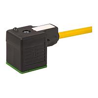 Murrelektronik 7000-18041-0160500 Sensor Cables / Actuator Cables MSUD VALVE PLUG FORM A 18MM, PVC 3X0.75 YELLOW, 5m