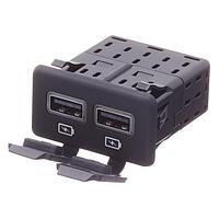 Bộ Sạc Pin Trên Xe Hơi Cổng Đôi USB Có Đèn Nền & Nắp Che Molex 68532-4462