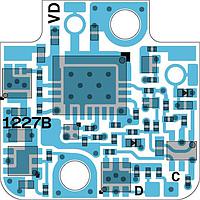 Bộ điều khiển độ lệch, TPS26600RHFT [PCB: 1227] Chân cắm lò xo Quantic X-Microwave XR-B8D7-0404D-SP
