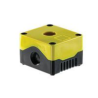 Đế Đen ABS Kích Thước 3 Mục Đích Chung Nắp Vàng + Lỗ Bulgin BEA03SBY1