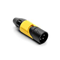 Đầu nối 3 chấu cắm M màu đen với vỏ đánh dấu màu xanh lá Amphenol Audio AX3MB5M