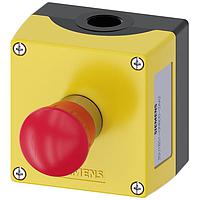 Nút Nhấn Xoay ENC KIM LOẠI, DỪNG KHẨN CẤP XOAY THẢ, 2NC SIEMENS 3SU18510NB002AA2