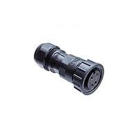 Amphenol LTW 1DC-04BFFB-LL7MPP Standard Circular Connector Ceres, Large Size, Plastic, 20A, 04 pins, Female Connector, Female Contact, Straight, 2 Points Lock, Screw-in, Field Installable, F10.1 - F12.0mm, IP67