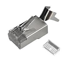 Đầu nối 8P8C Cat6 có khiên bảo vệ Mod plug, mạ 50u" MH Connectors MHRJC6R122N