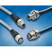 Omron Automation and Safety XS5P-D427-5 Circular Metric Connectors RearPanel Socket+.5M Cable + FrontLockNut