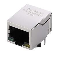Jack từ tính RJ45 ICM, 1G Base-T, 1x1, Thân ngắn, Chốt xuống, 10 chân THT, 3 dây + T, Có chắn, LED, PoE++(720mA), Cấp công nghiệp Taoglas TMJG4926HENL