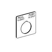 Square D 9001KN100YP レジェンド PSH ボタン レジェンド プレート 30MM、タイプ K