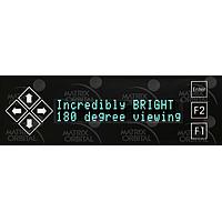 Matrix Orbital BVK202A-BK ຈອກສະແດງ VFD (Vacuum Fluorescent Displays) ຂໍ້ຄວາມສີຂຽວເຫຼືອນດ້ວຍພື້ນຫຼັງສີດຳ ມີປຸ່ມຄວບຄຸມພ້ອມກັບຂາຍສີຄຳ