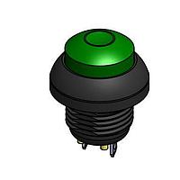Công tắc tiêu chuẩn PBS 12mm SPST 2A 24V nhấn kim loại Lumex WG48-1-RMB-N-GR-B