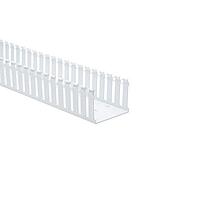 HellermannTyton 181-43005 Slotted Wall Wiring Duct Slotted Wall Wiring Duct, 4" x 3", Non-Adhesive, PVC, White, 30ft/Box