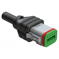 Bộ Dây Cáp Đúc Đầu Đơn 8 Vị Trí. TPE Đen, Sử Dụng Đầu Nối AT06-08SA, Chiều Dài 1 Mét Amphenol SINE Systems AT06GY-08SA-N-TPE-M1