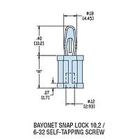 Đinh vít và Khóa HHCBS-16 Hỗ trợ PCB Nylon Tự nhiên Heyco 10622