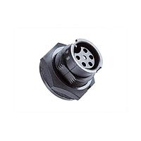 Amphenol LTW BB-03PMFP-LC7001 표준 원형 커넥터 세레스, 표준 크기, 플라스틱, 10A, 03핀, 수 커넥터, 암 접점, 원형, 2점 잠금, PCB 180, 리셉터클, IP67