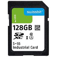 Swissbit SFSD128GL1AM1MT-E-6F-211-STD SD Cards Industrial SD Card, S-55, 128 GB, 3D TLC Flash, -25C to +85C