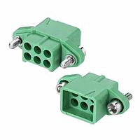 Vỏ Đế Cắm M300, 3MM, 6P 2R FML HSG Có Vít JSCREW Harwin M300-2240696F2