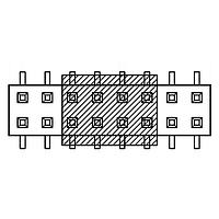 Socket PCB Socket 2.0mm Pitch,STR SMT,2x5PIN,FULL G/F,NY6T,Rộng=4.0,4.3mm_6.15mm,T&R,CAP,HF Amphenol Commercial Products G827MA10240YEU