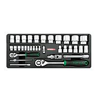 TOPTUL GCAT3402 DR. Flank Socket Set (1/2" & 1/4", 34 pcs)