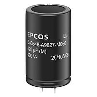 Tụ điện phân nhôm tuổi thọ cao 400VDC 120uF 20% 730mOhm PET EPCOS B43548A9127M060