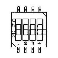 AMP Connectors - TE Connectivity MGDH04STR04 DIPスイッチ SPST SMT スライドDIPスイッチ