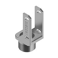 Banner Engineering SMBQS18Y Sensor Hardware SMBQS18Y Bracket: Sensor Side Mount with Threaded M18x1 Base