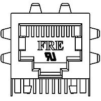 Đầu nối mô-đun RJ45, 8P8C, 1X1 20.57(chân S) không có NPB Pulse Electronics E5908-LEJ744-L