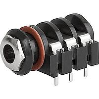 Đầu nối điện thoại Ổ cắm âm thanh 6.3mm 3 chân trên mạch PCB Schurter 4833.2320