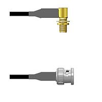 Amphenol Custom Cable Q-2R00L0008012i RF Cable Assemblies SMA-RJB/BNC-SP RG58 12I