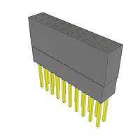 Dải socket nâng cao, bước 0.100" Samtec ESQ-110-24-G-D