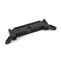Amphenol Commercial Products G81634434AABHR Shrouded Box Header 2.54mm Pitch STR DIP, 2x17PIN,G/F,NY6T,WITH LONG LATCH,TAIL=3.3mm, BLACK